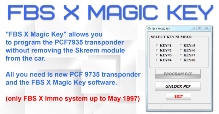 MBE FBS X Magic Key Software (Mercedes PCF7935)<br/>