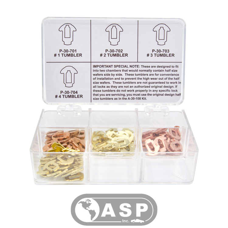 ASP TOYOTA TR47 KEYING KIT - WIDE TUMBLERS TO REPLACE SIDE-BY-SIDE SPLIT -CODE SERIES 10001-15000<br/>