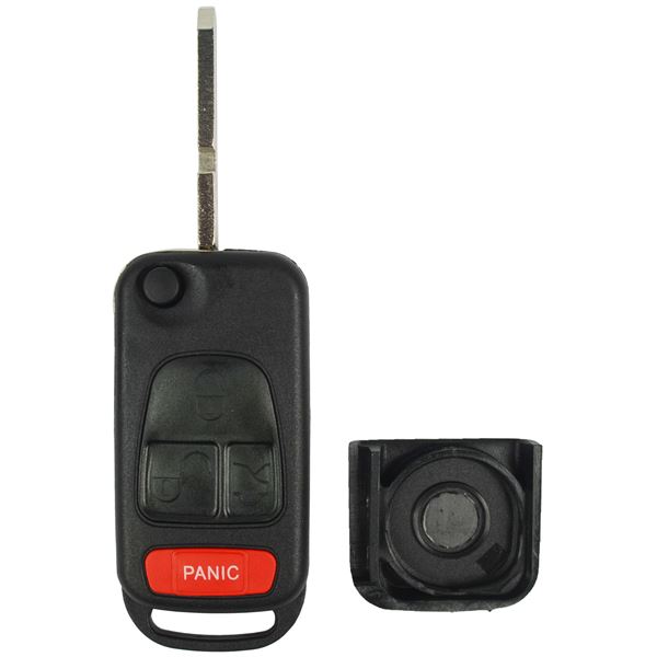Mercedes 4 btn Flip Key Shell - HU39 Blade<br/>