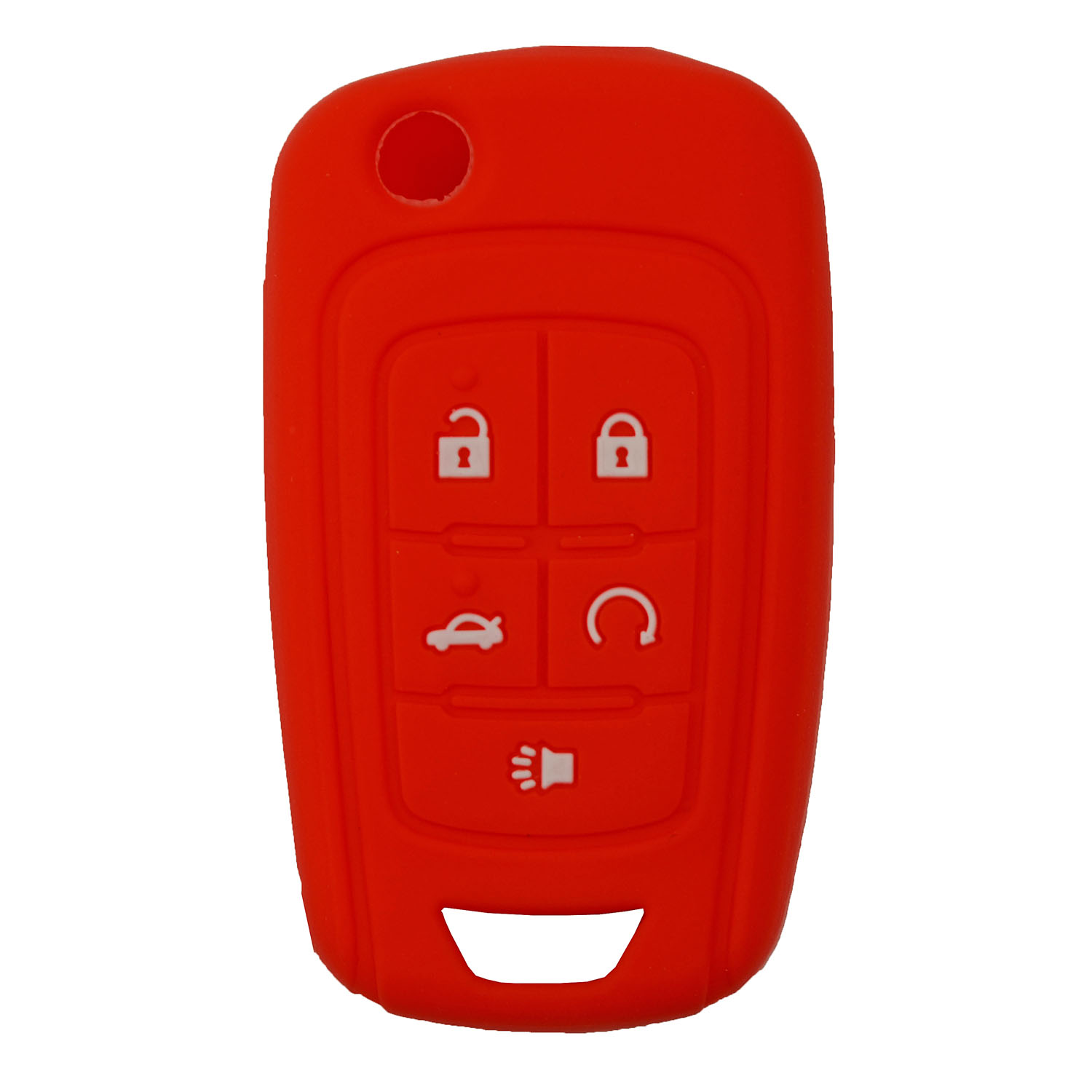 GM Flip Key Protective Silicone Cover-Red<br/>OHT01060512,V2T01060512,AVL-B01T1AC,KR55WK50073