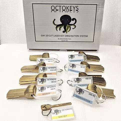 OCTOKEYS GM 10 CUT LASER KEY ORIGINATION SYSTEM - TRY-OUT SET OF 64 KEY<br/>